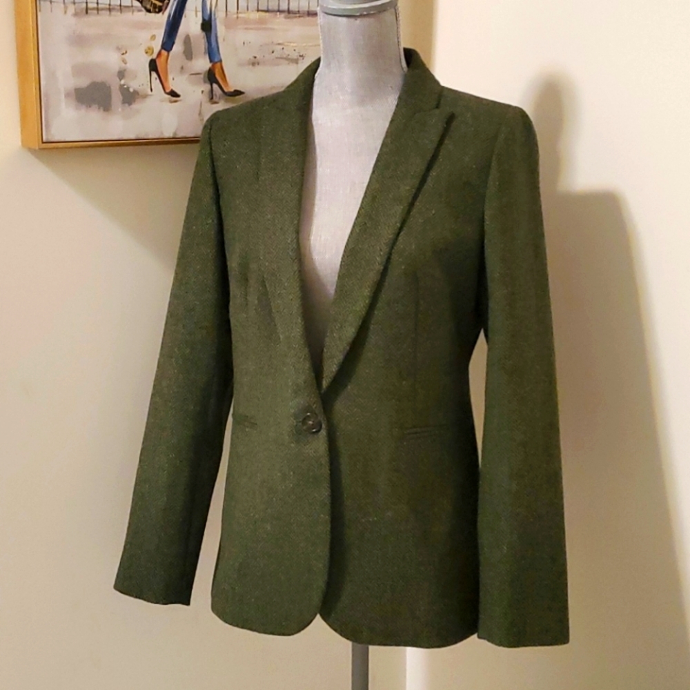 NWOT - PARKE Blazer in English Wool Herringbone